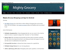 Tablet Screenshot of mightygrocery.com